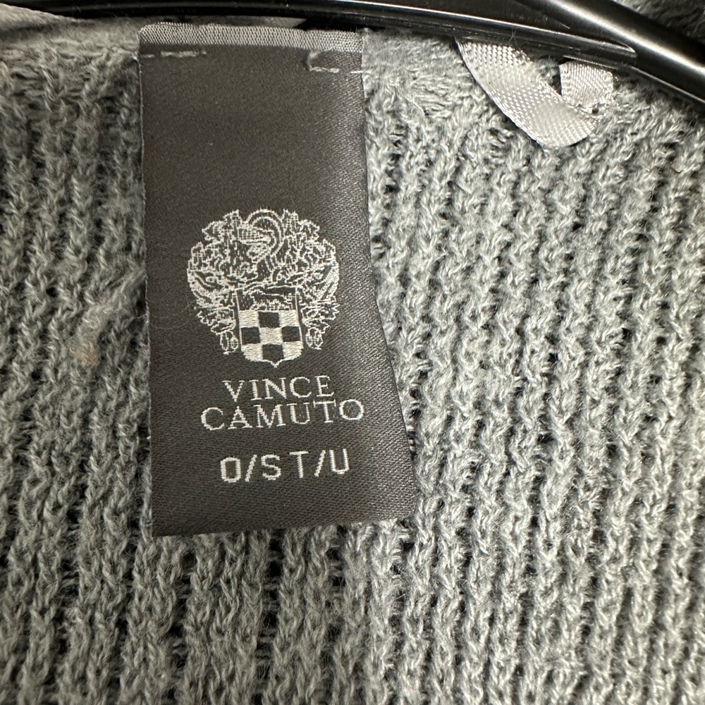 Vince Camuto Light Gray Knit Poncho - Picture 4 of 7
